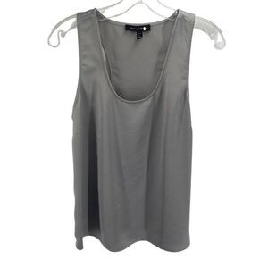 Banana Republic Women's Scoopneck Tank Racerback silver Gray Large Petite